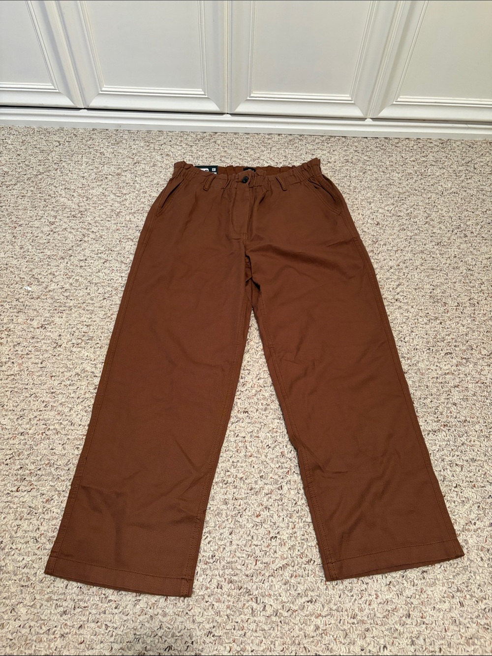 GAP Women's Wide-Leg Brown Trousers